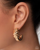 Paparazzi "Honor Bound" Gold Post Earrings