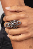 Paparazzi "Futuristic Free Spirit" Black Ring Paparazzi Jewelry