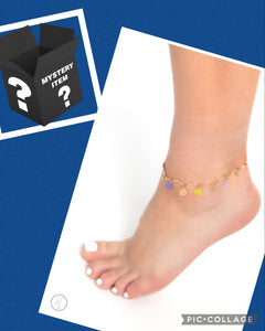Paparazzi "Smiley Sensation" Gold Anklet Bracelet Mystery Set Paparazzi Jewelry