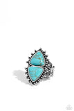 Paparazzi "Indigenously Inverted" Blue Ring Paparazzi Jewelry