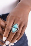 Paparazzi "Indigenously Inverted" Blue Ring Paparazzi Jewelry