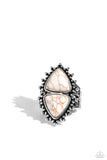 Paparazzi "Indigenously Inverted" White Ring Paparazzi Jewelry