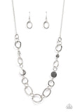 Paparazzi "Industrial Intentions" Silver Necklace & Earring Set Paparazzi Jewelry