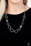 Paparazzi "Industrial Intentions" Silver Necklace & Earring Set Paparazzi Jewelry