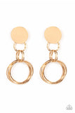 Paparazzi "Industrialized Fashion" Gold Post Earrings Paparazzi Jewelry