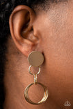 Paparazzi "Industrialized Fashion" Gold Post Earrings Paparazzi Jewelry