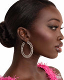 Paparazzi "Interlocked Icing" White Post Earrings