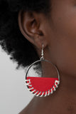 Paparazzi "Lavishly Laid Back" Red Earrings Paparazzi Jewelry