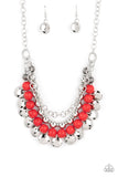 Paparazzi "Leave Her Wild" Red Necklace & Earring Set Paparazzi Jewelry
