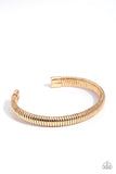 Paparazzi "Let It Rib" Gold Mens Bracelet Unisex Paparazzi Jewelry