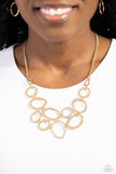 Paparazzi "Limelight Lead" Gold Necklace & Earring Set Paparazzi Jewelry