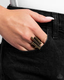 Paparazzi "Linear Loot" Brass Ring Paparazzi Jewelry