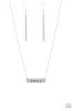 Paparazzi "Living The Mom Life" Silver Necklace & Earring Set Paparazzi Jewelry