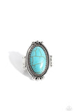 Paparazzi "Lost In The Sagebrush" Blue Ring Paparazzi Jewelry