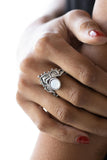 Paparazzi "Lotus Solstice" White Ring Paparazzi Jewelry