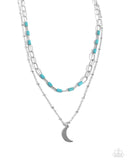 Paparazzi "Lunar Lucidity" Blue Necklace & Earring Set Paparazzi Jewelry