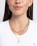 Paparazzi "Lunar Lucidity" Blue Necklace & Earring Set Paparazzi Jewelry