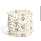 Paparazzi "Glow-Ology" White Zi Collection Bracelet