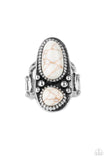 Paparazzi "Magical Mesas" White Ring Paparazzi Jewelry