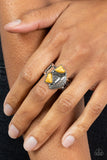 Paparazzi "Make The NEST Of IT" Yellow Ring Paparazzi Jewelry