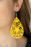 Paparazzi "Marine Eden" Yellow Earrings Paparazzi Jewelry