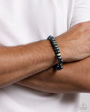 Paparazzi "Matte Motivation" Green Mens Bracelet Unisex Paparazzi Jewelry