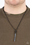 Paparazzi "Mechanical Maintenance" Silver Mens Urban Necklace Unisex Paparazzi Jewelry