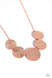 Paparazzi "Medaled Mosaic" Copper Necklace & Earring Set Paparazzi Jewelry