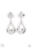 Paparazzi "Metallic Magic" Silver Clip On Earrings Paparazzi Jewelry