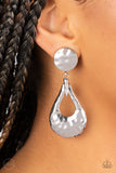 Paparazzi "Metallic Magic" Silver Clip On Earrings Paparazzi Jewelry