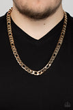 Paparazzi "Metro Beau" Gold Mens Urban Necklace Unisex Paparazzi Jewelry