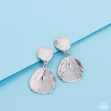 Paparazzi "Metro Mermaid" Silver Clip On Earrings Paparazzi Jewelry