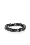 Paparazzi "Monochromatic Mechanic" Black Mens Urban Bracelet Unisex Paparazzi Jewelry