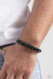 Paparazzi "Monochromatic Mechanic" Black Mens Urban Bracelet Unisex Paparazzi Jewelry