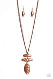 Paparazzi "Monochromatic Model" Copper Necklace & Earring Set Paparazzi Jewelry