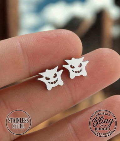 Stainless Steel Monster Earrings Paparazzi Jewelry