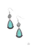 Paparazzi "Montana Mountains" Blue Earrings Paparazzi Jewelry