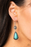 Paparazzi "Montana Mountains" Blue Earrings Paparazzi Jewelry