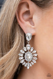 Paparazzi "My Good Luxe Charm" White Post Earrings Paparazzi Jewelry