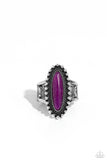 Paparazzi "Oblong Occasion" Purple Ring Paparazzi Jewelry