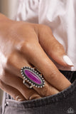 Paparazzi "Oblong Occasion" Purple Ring Paparazzi Jewelry