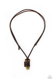 Paparazzi "On the Lookout" Brass Urban Unisex Necklace Paparazzi Jewelry