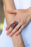 Paparazzi "Once Upon a Meadow" Red Ring Paparazzi Jewelry
