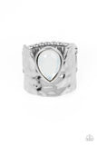 Paparazzi "Optimistically Oracle" White Ring Paparazzi Jewelry