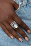 Paparazzi "Optimistically Oracle" White Ring Paparazzi Jewelry