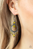 Paparazzi "Palace Politics" Yellow Earrings Paparazzi Jewelry