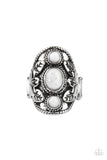 Paparazzi "PALMS Up" White Ring Paparazzi Jewelry