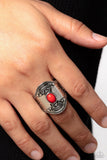 Paparazzi "Panoramic Pyramids" Red Ring Paparazzi Jewelry