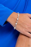 Paparazzi "Particularly Pronged" White Bracelet Paparazzi Jewelry
