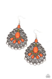 Paparazzi "Peacock Prance" Orange Earrings Paparazzi Jewelry